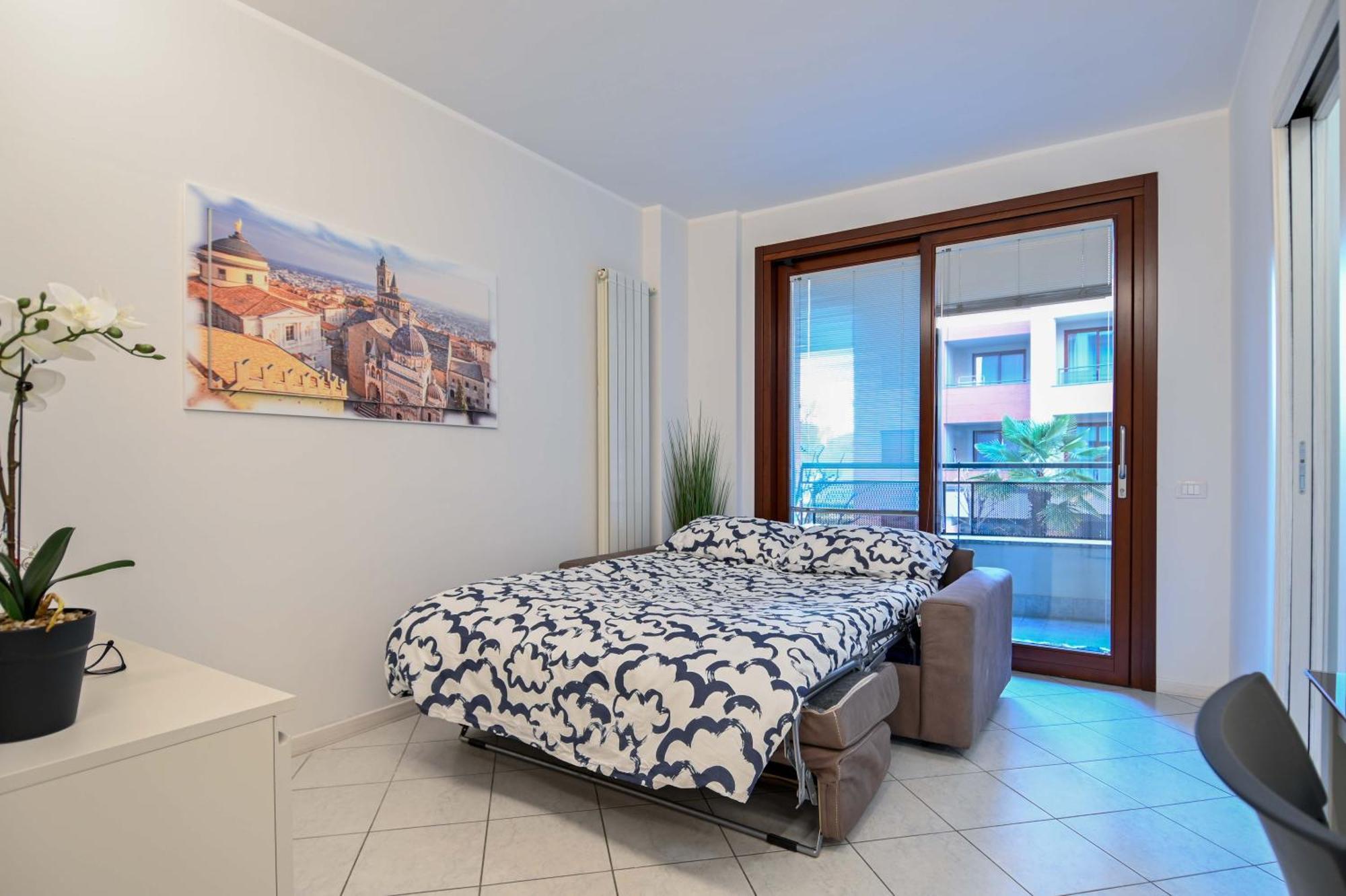 Bilocale Chic, 10 Min Aeroporto Milano-Bergamo, Box Auto E Aria Condizionata Apartment Seriate Exterior photo